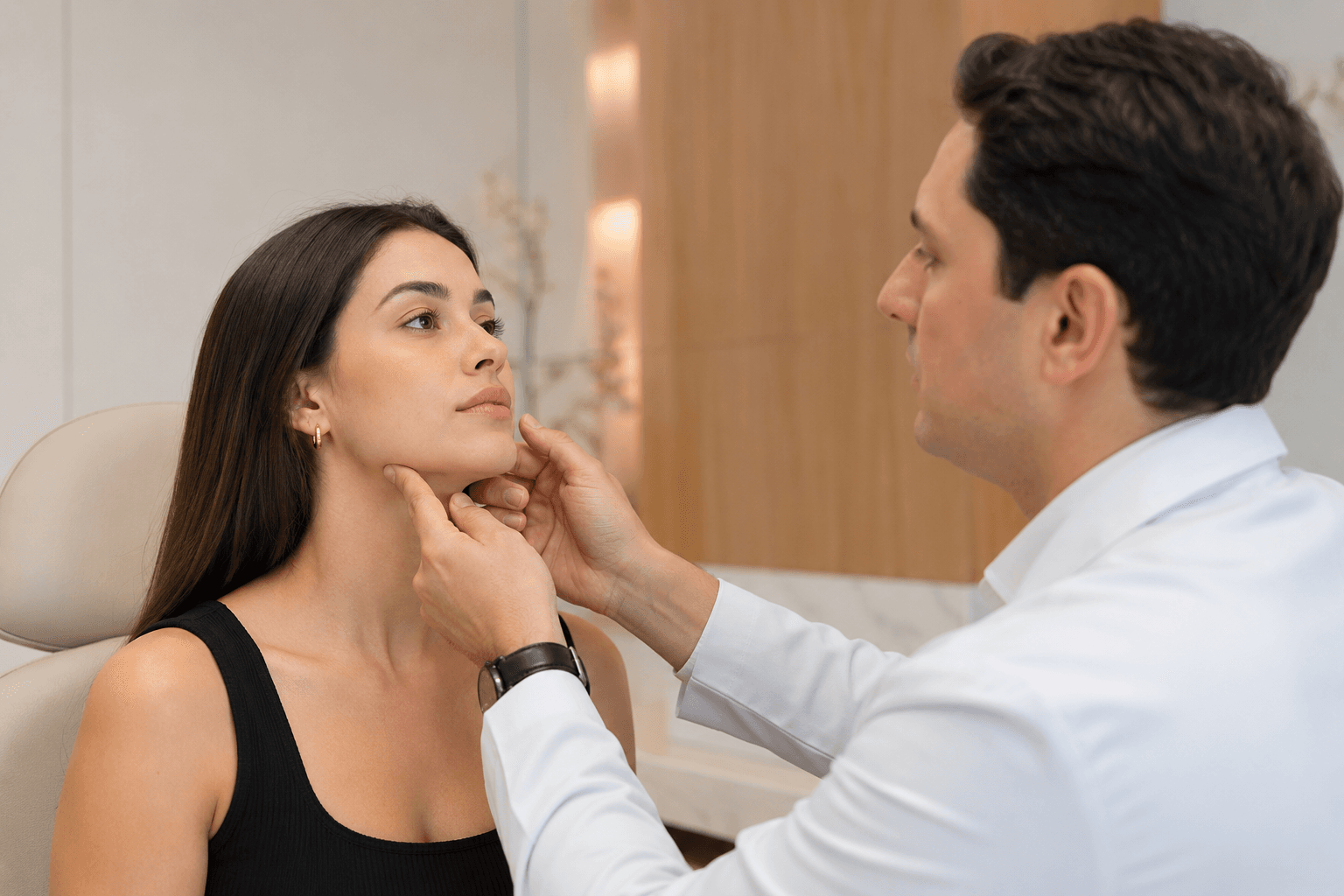 Avaliação médica, etapa de acompanhamento após a blefaroplastia